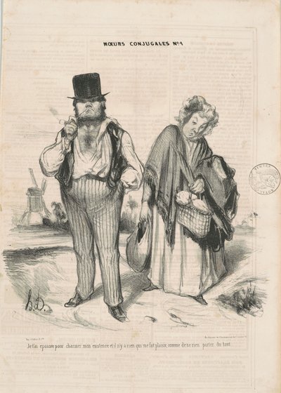 Jag gifte mig med dig för att charma min tillvaro... av Honoré Daumier