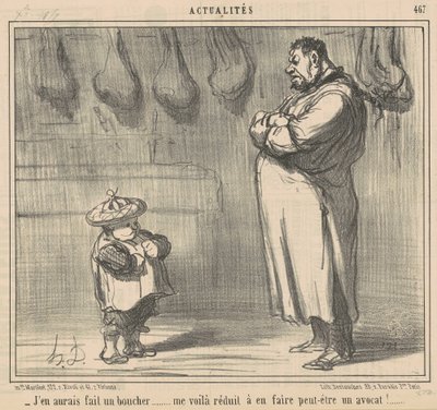 Jag skulle ha gjort en slaktare... av Honoré Daumier