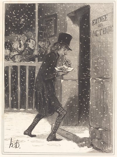 Skådespelaren The Tightrope Walker av Honoré Daumier