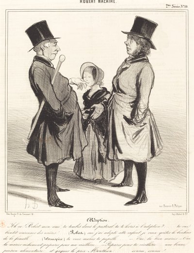Adoption - Ah! Robert, min vän... av Honoré Daumier