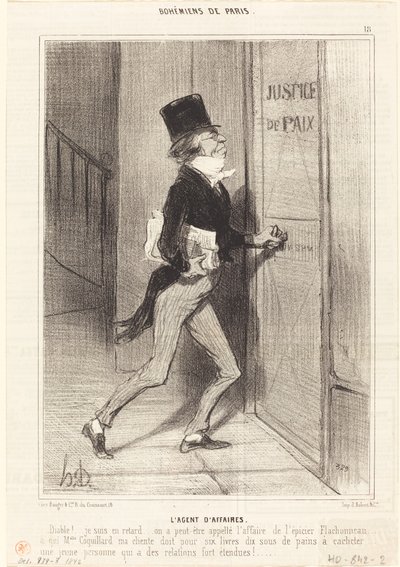 Affärsagent av Honoré Daumier