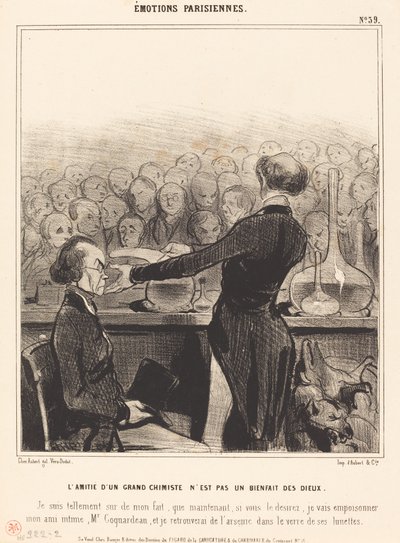 Vänskapen mellan en stor kemist... av Honoré Daumier