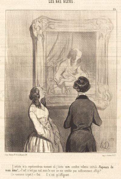 Konstnären representerade mig när jag skriver av Honoré Daumier