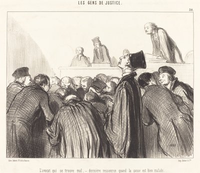 Advokaten som är sjuk av Honoré Daumier