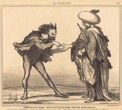 Kejsaren av Marocko konsulterar... Desbarolles av Honoré Daumier