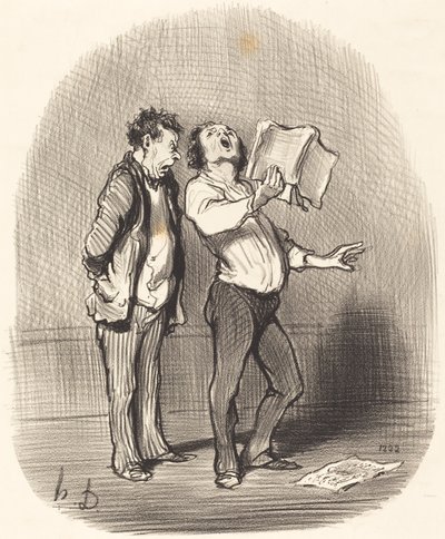 Nackdelen med att ha en musikälskande vän av Honoré Daumier