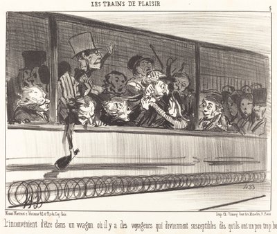 Nackdelen med att sitta i en vagn... av Honoré Daumier