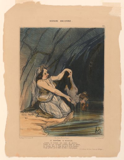 Akilles dop, tavla 22 från den antika historien av Honoré Daumier