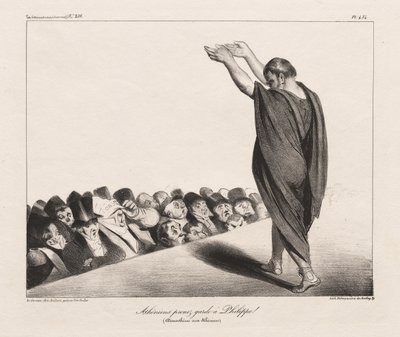 La Caricature, Pl. 454, atenare Se upp för Philip! av Honoré Daumier