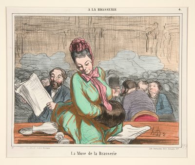 The Brewery Muse, från A La Brasserie av Honoré Daumier