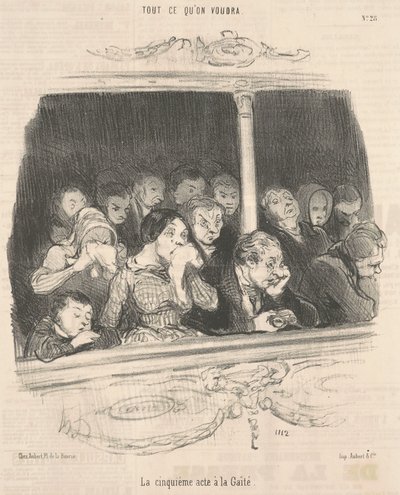 Femte akten har munterhet av Honoré Daumier