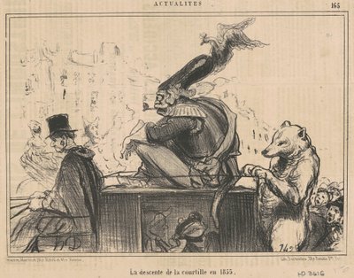 Courtillens nedstigning 1855 av Honoré Daumier
