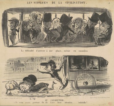 Svårigheten att ta sig till en plats av Honoré Daumier