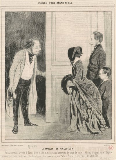 Väljarens familj av Honoré Daumier