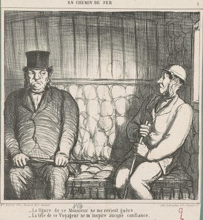 Den här gentlemannens ansikte kommer knappt att tänka på... av Honoré Daumier
