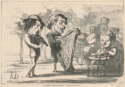 Harpan, himmelskt instrument av Honoré Daumier