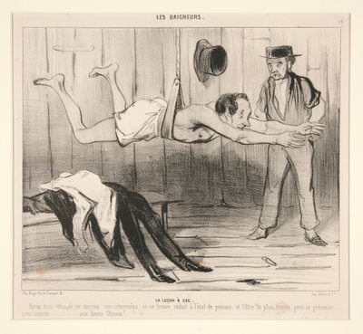 Lektionen var torr. Efter tre månader av denna övning av Honoré Daumier