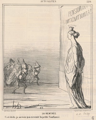 Starten på läsåret av Honoré Daumier
