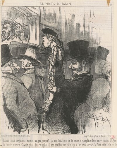 Låt mig titta igen... pappa! av Honoré Daumier