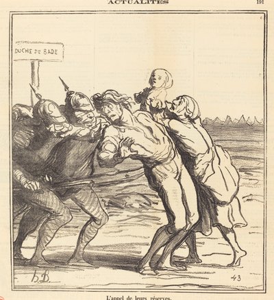 Uppmaningen av deras reserver av Honoré Daumier