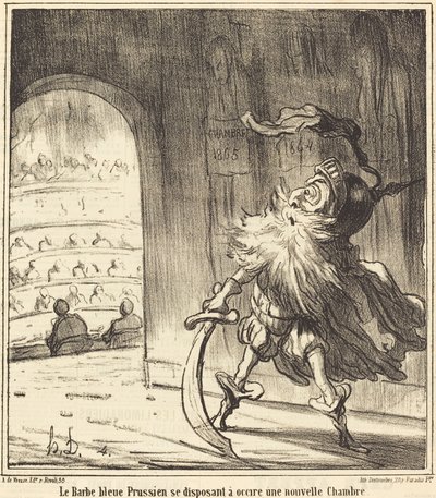 Det preussiska blåskägget... av Honoré Daumier