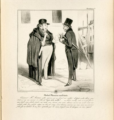 Le Charivari, satirisk i svartvitt av Honoré Daumier