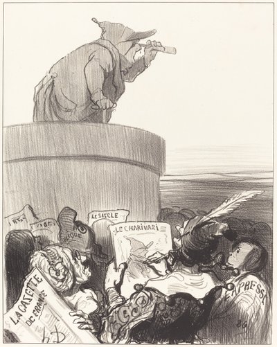 Den konstitutionella övervägande den politiska horisonten av Honoré Daumier