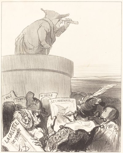 Den konstitutionella övervägande den politiska horisonten av Honoré Daumier