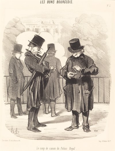 Kanonskottet från Palais-Royal av Honoré Daumier