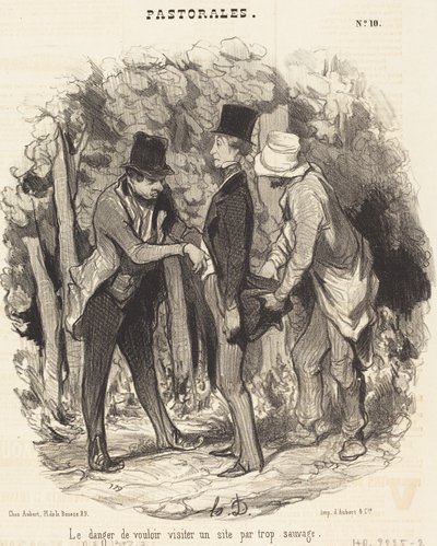 Faran med att... besöka en webbplats som är för vild av Honoré Daumier