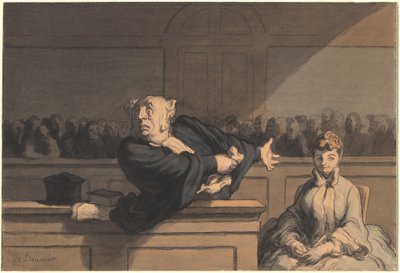 Försvararen (försvarsadvokaten) av Honoré Daumier