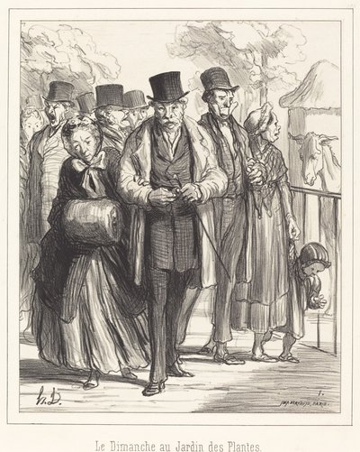 Söndag på Jardin des Plantes av Honoré Daumier