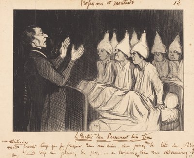 Studentrummet till en välskött internatskola av Honoré Daumier