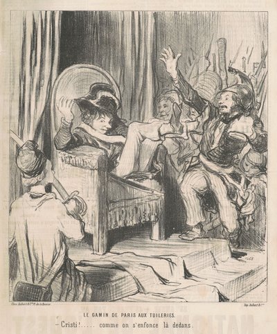 The Kid of Paris på Tuilerierna av Honoré Daumier