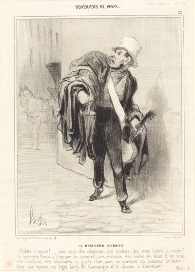 Klädhandlaren av Honoré Daumier