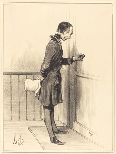 Tiggaren hemma av Honoré Daumier