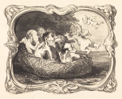 Det övergivna boet av Honoré Daumier