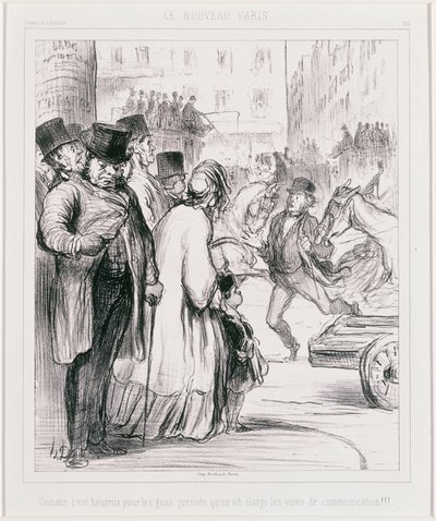 Le Nouveau Paris: Vilken tur för folk som har bråttom att vägarna har breddats (The New Paris) av Honoré Daumier