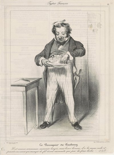 Perukmakaren av Faubourg av Honoré Daumier