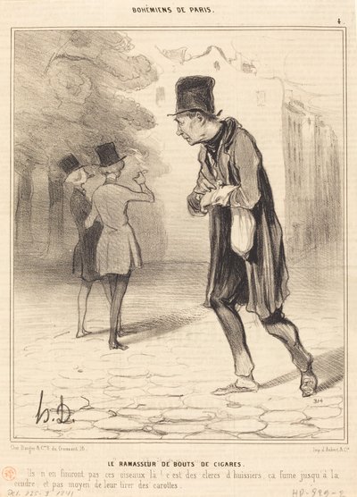 Cigarrstubbsamlaren av Honoré Daumier