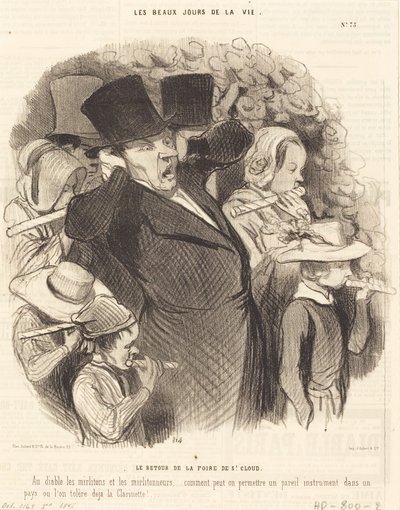 Saint-Cloud-mässan återvänder av Honoré Daumier