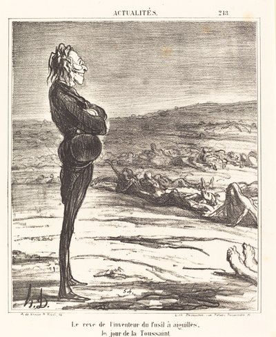Drömmen om uppfinnaren av nålpistolen... av Honoré Daumier