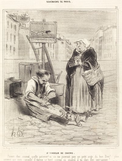 Hundklipparen av Honoré Daumier