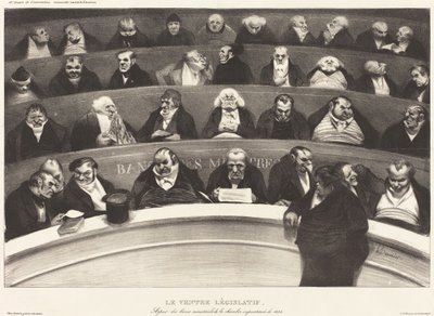 Den lagstiftande magen av Honoré Daumier