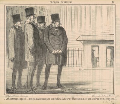 De goda tiderna har passerat... av Honoré Daumier