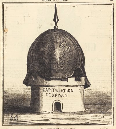 Kronan på hans byggnad av Honoré Daumier