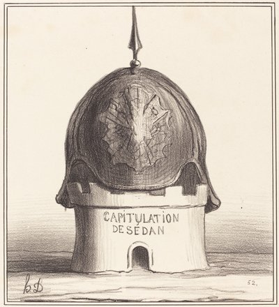 Kronan på hans byggnad av Honoré Daumier