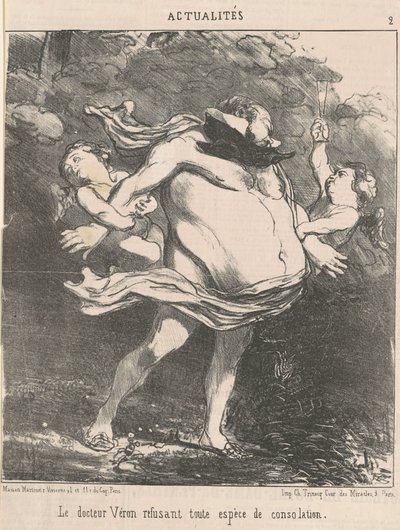 Doktor Véron vägrar ... tröst av Honoré Daumier