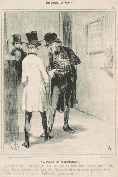 Motmärkeshandlaren av Honoré Daumier