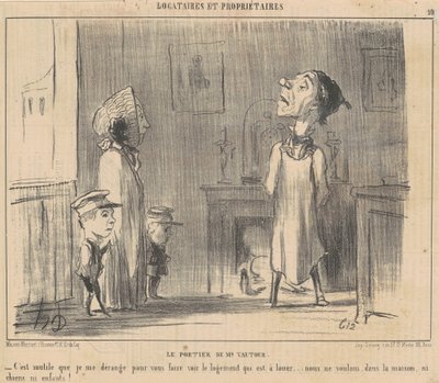 Mr Vultures dörrvakt av Honoré Daumier